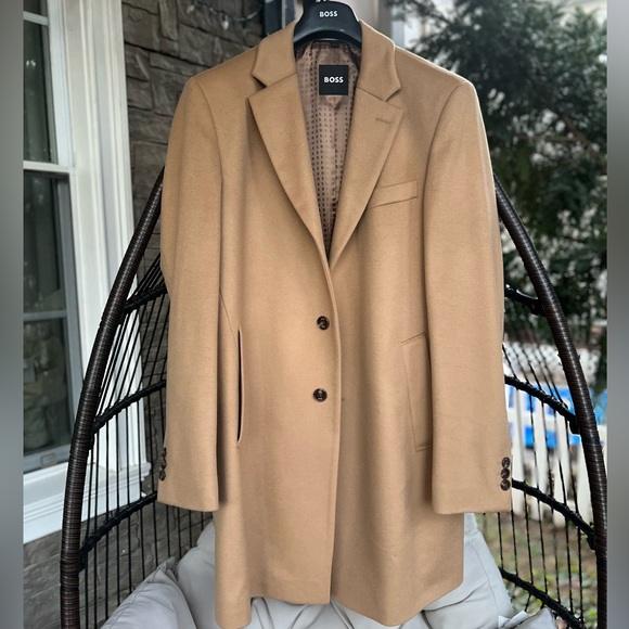 BOSS SLIM FIT NEW MENS COAT IN VIRGIN WOOL AND CASHMERE SIZE 42R - Picture 12 of 14